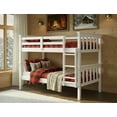 thumbnail image 1 of From the Tree Furniture Twin Over Twin Solid Wood Bunk Bed with Ladder, Guardrails, and Headboards, White Finish, 1 of 11