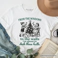 thumbnail image 1 of From the Windows to the Walls Deck These Halls T-Shirt, Funny Vintage Christmas Tee, 1 of 5