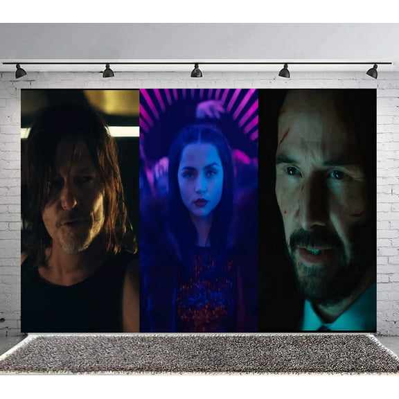 From the World of John Wick Ballerina Backdrop Banner Party Supplies Poster Movie Theme Background for Photography Birthday Decorations