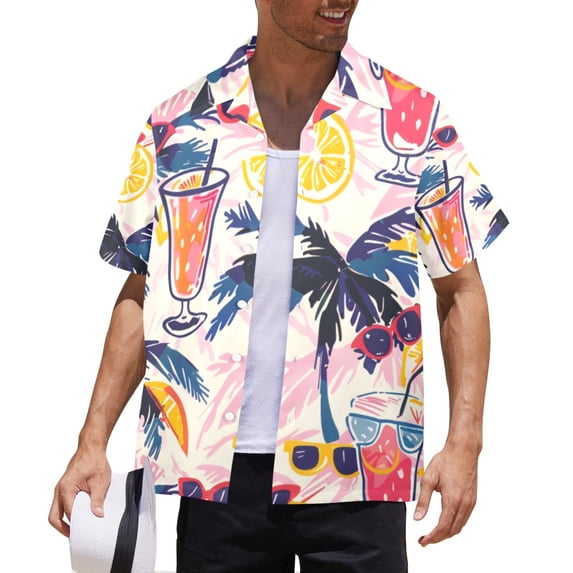 HANMUN Men's Summer Short Sleeve Button Down Shirts Wrinkle Free Casual collar Shirt,Size S-239XL made in USA