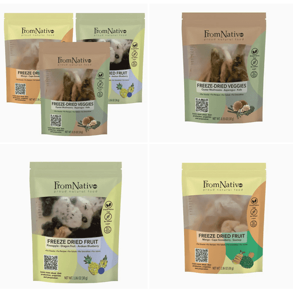 FromNativoGo | Freeze Dried Fruit & Vegetable Mix | 3Pack |