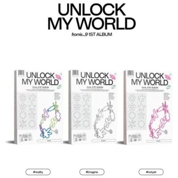 Fromis_9 - Unlock My World - Random Cover - incl. Photobook, Tracklist Book, 2 Photocards, Mini-Poster, Cover Deco Sticker + Lyrics Poster - Music & Performance - CD