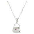 thumbnail image 1 of Fronay 111201 16 & 2 in. Teen Red Cz Purse Pendant Necklace in Sterling Silver, 1 of 1