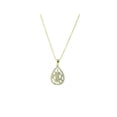 thumbnail image 1 of Fronay Collection 18K Gold Plated Sterling Silver Marquise Diamond Cut CZ Pendant Necklace, 1 of 1