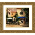 thumbnail image 1 of Fronckowiak, Art 30x26 Gold Ornate Wood Framed with Double Matting Museum Art Print Titled - Cafe Bar, 1 of 4
