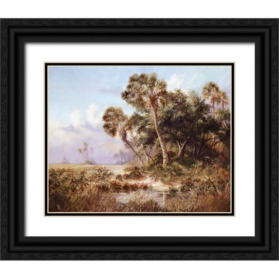 Fronckowiak, Art 32x26 Black Ornate Wood Framed with Double Matting Museum Art Print Titled - Glades Cove