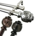 thumbnail image 1 of Frond 1" Double Curtain Rod 120-170 inch - Bronze, 1 of 2