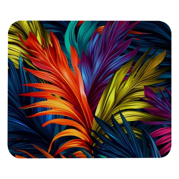 Frond Printed Square Mousepad Desk Pad Desk Mat, 8.3x9.8 Inch, Non-Slip Rubber Bottom, Suitable for Office and Gaming
