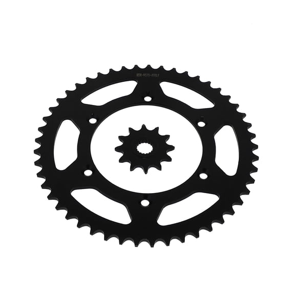 Front 12 Tooth and 49 Tooth Rear Black Sprockets fit Suzuki RM125 1990-2008