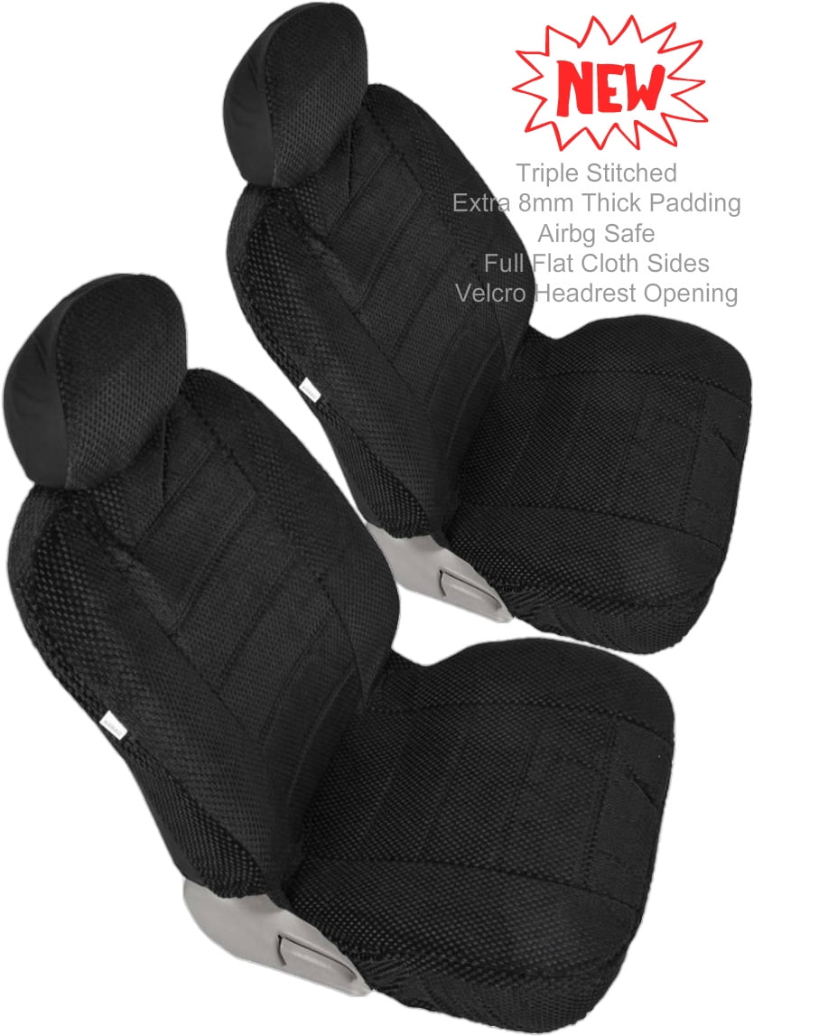 Front 2 US Automotive Grade 4pc Bucket Black Semi Custom Fit Chrysler Seat Cover