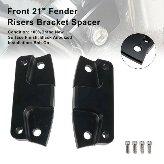 Front 21" Fender Risers Bracket Spacer For touring Electra Street Glide 2014+