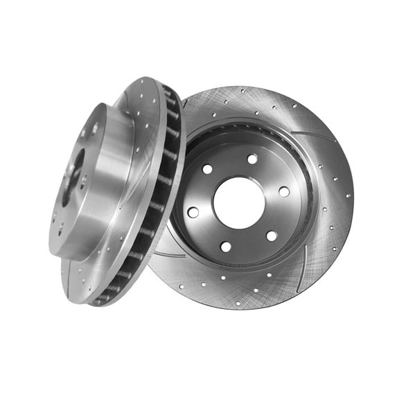 Front 294.9mm Drilled Slotted Brake Disc Rotors For 1992-1999 GMC Yukon