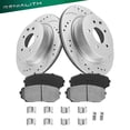 thumbnail image 1 of Genialith Front Brake Kit, Geomet Coat Brake Rotors Ceramic Pad Kit for 2007-2015 Mazda CX-9, 320mm (12.6in), 1 of 11