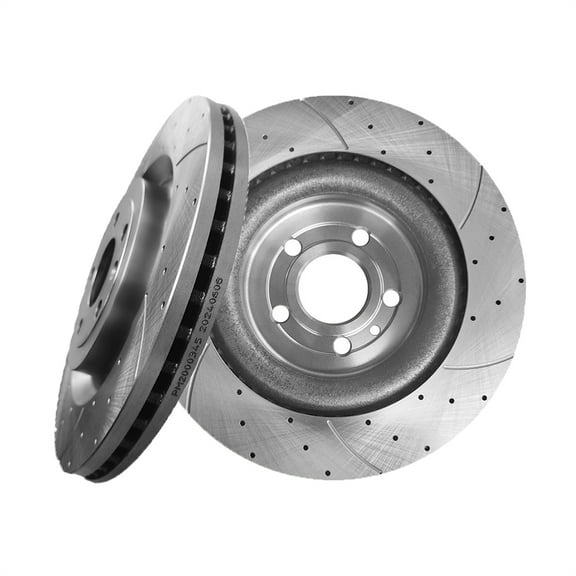 Front 352mm Drilled Slotted Brake Disc Rotors For 2013-2019 Lincoln MKT