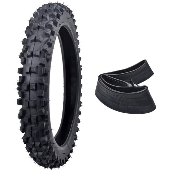 Front 60/100-14 2.50-14 Tire and Inner Tube for 110cc 125cc CRF70 XR70 CRF110 KLX110 TTR90 PW80 RM60 RM65 TaoTao DB14 SSR Apollo Coolster Dirt Pit Bike Motorcycle Heavy Duty Off Road Motocross