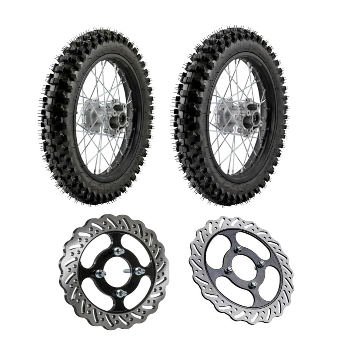 Complete Rear Wheel Assembly For Pit Bike - 90/100-16 Tire & 1.85x16 Rim, Fits 15mm Axle (125cc-250cc) - View #4