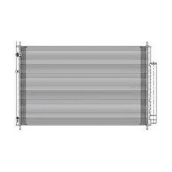 Front A/C Condenser - Compatible with 2011 - 2017 Honda Odyssey Mini Passenger Van 3.5L V6 2012 2013 2014 2015 2016