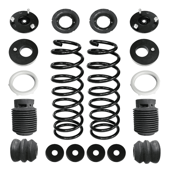 Leacree Front Air Bag to Coil Spring Conversion Kit Fit for Land Rover Range Rover L322 2003-2012, Easy Installation, Black Steel