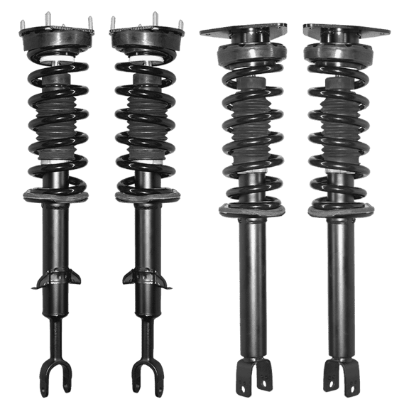 Leacree Air Suspension Bag to Coil Spring Conversion Kit AUDI A8 D3 (4E) 2002-2010 Complete Shock and Strut Assembly OE Replacement 4 Piece