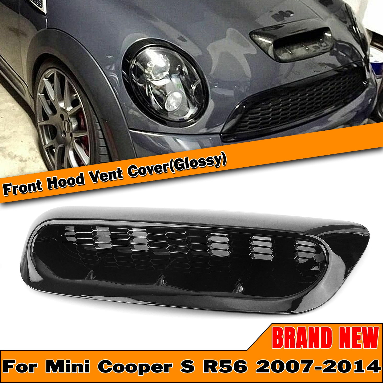  Kojem Mini Cooper Hood Scoop compatible con 2007-2013 Mini  Cooper S R55 R56 R57 R58 R59 Ventilación de entrada de aire Impresión de  fibra de carbono : Automotriz
