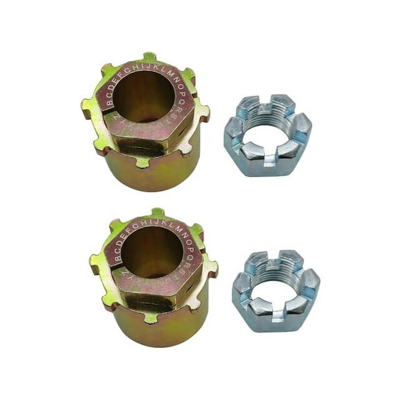 Front Alignment Caster Camber Bushing Kit - Adjustable - Set of 2 - Compatible with 1980 - 1996 Ford Bronco 1981 1982 1983 1984 1985 1986 1987 1988 1989 1990 1991 1992 1993 1994 1995