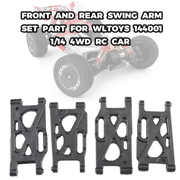 Front And Rear Arm Set Replacement Parts For 144001 1/14 Scale 4Wd Rc Car Suspension A-Arms Kit Upgrade Accessory