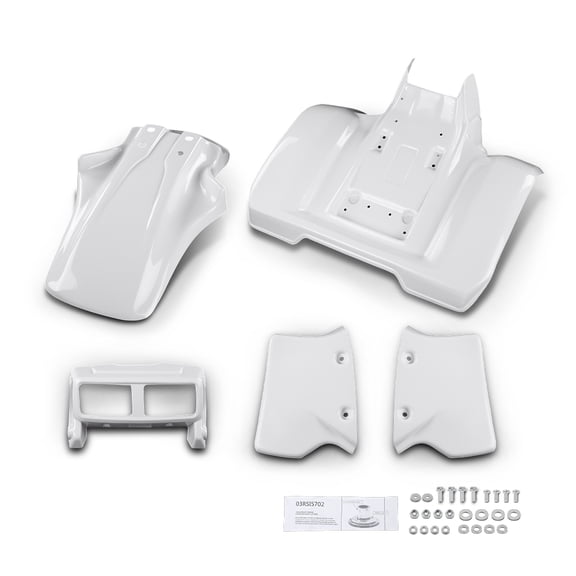 Front And Rear Fender Complete Set Fit For 85-86 Honda ATC 350x White Plastic