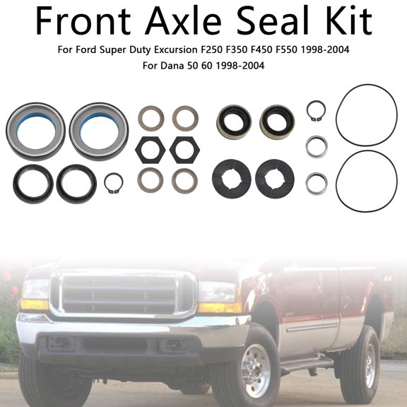 Front Axle Seal and Thrust Washer Kit Fit for Ford Excursion F250 F350 1998-2004