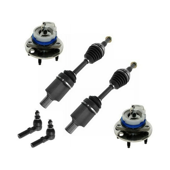 Front Axle Wheel Hub Tie Rod End Kit 6 Piece - Compatible with 1997 - 1999, 2001 - 2003 Oldsmobile Aurora 4.0L V8 1998 2002