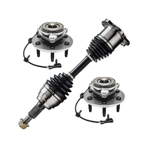 Front Axle and Wheel Hub Assembly Kit - Compatible with 2002 - 2006 Chevy Avalanche 1500 2003 2004 2005