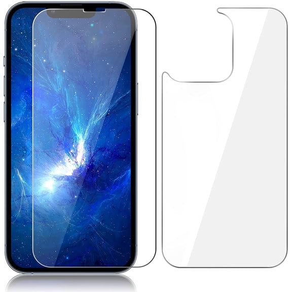 Front and Back Screen Protector for iPhone 13 Pro Max,Anti Bubble/Scratch Ultra Thin Tempered Glass Screen Protector Front Rear Film Compatible with iPhone 13 Pro Max (6.7")