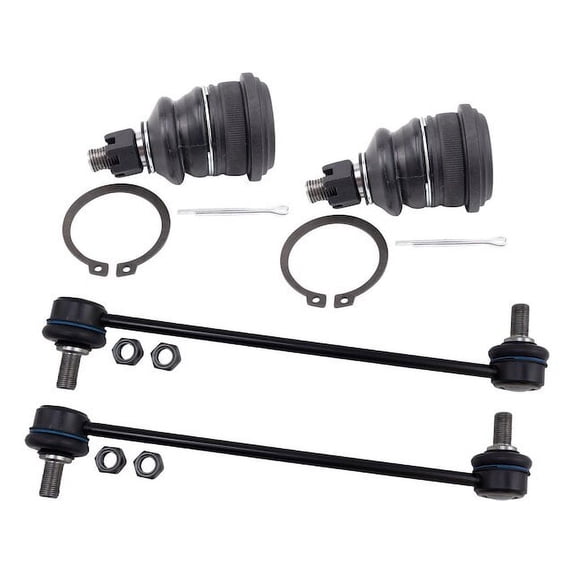 Front Ball Joint Sway Bar Link Kit 4 Piece - Compatible with 2014 - 2016 Kia Forte Koup 2015