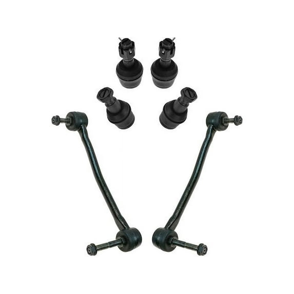 Front Ball Joint Sway Bar Link Kit 6 Piece - Compatible with 2000 - 2004 Ford F-350 Super Duty 4WD 2001 2002 2003