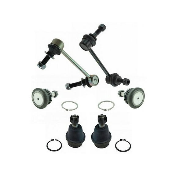 Front Ball Joint Sway Bar Link Kit 6 Piece - Compatible with 2007 - 2010 Toyota FJ Cruiser 2008 2009