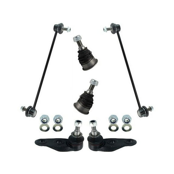 Front Ball Joint Sway Bar Link Kit 6 Piece - Compatible with 2007 - 2015 Mini Cooper Coupe Hatchback 2008 2009 2010 2011 2012 2013 2014