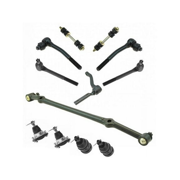 Front Ball Joint Sway Bar Link Tie Rod End Kit 12 Piece - Compatible with 1984 Cadillac Fleetwood Brougham