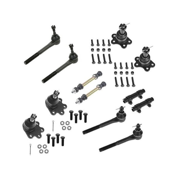 Front Ball Joint Sway Bar Link Tie Rod End Kit 12 Piece - Compatible with 1988 - 1999 GMC K2500 1989 1990 1991 1992 1993 1994 1995 1996 1997 1998