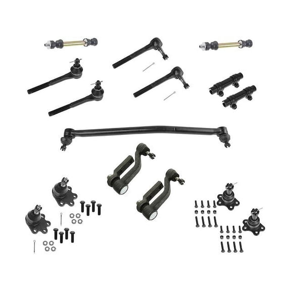 Front Ball Joint Sway Bar Link Tie Rod End Kit 15 Piece - Compatible with 1990 - 2005 Chevy Astro AWD 1991 1992 1993 1994 1995 1996 1997 1998 1999 2000 2001 2002 2003 2004