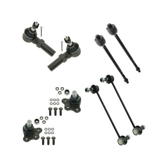 Front Ball Joint Sway Bar Link Tie Rod End Kit 8 Piece - Compatible with 2001 - 2002 Saturn L100