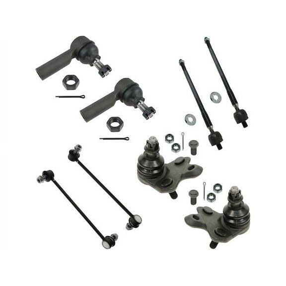 Front Ball Joint Sway Bar Link Tie Rod End Kit 8 Piece - Compatible with 2003 - 2006 Pontiac Vibe AWD 2004 2005