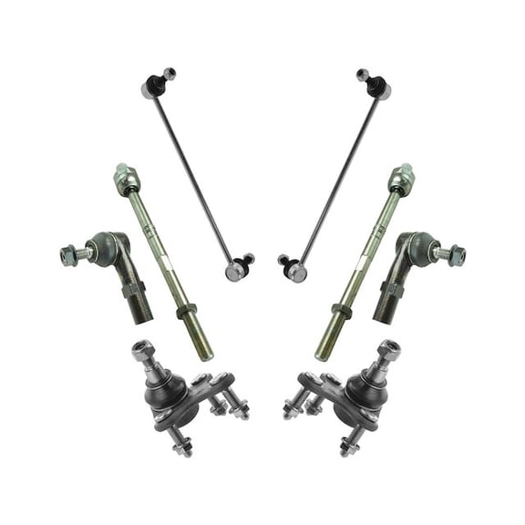 Front Ball Joint Sway Bar Link Tie Rod End Kit 8 Piece - Compatible with 2008 Volkswagen R32