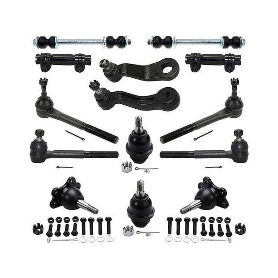 Front Ball Joint Sway Bar Link Tie Rod End Kit - Compatible with 1995 - 1999 Chevy K2500 1996 1997 1998