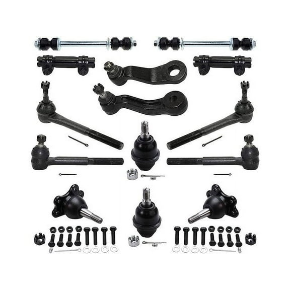 Front Ball Joint Sway Bar Link Tie Rod End Kit - Compatible with 1995 - 2000 GMC K2500 1996 1997 1998 1999