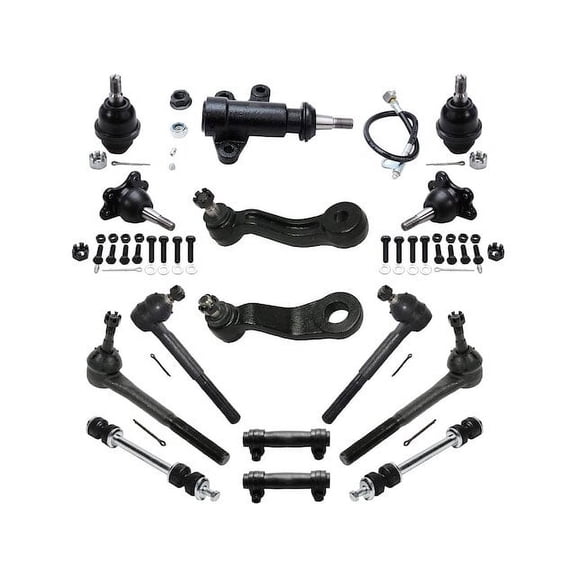 Front Ball Joint Sway Bar Link Tie Rod End Kit - Compatible with 1995 - 2000 GMC K2500 1996 1997 1998 1999