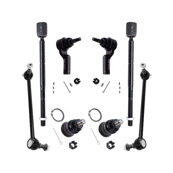 Front Ball Joint Sway Bar Link Tie Rod End Kit - Compatible with 1995 - 2002 Lincoln Continental 1996 1997 1998 1999 2000 2001