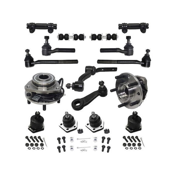 Front Ball Joint Sway Bar Link Tie Rod End Kit - Compatible with 1997 - 2004 Chevy S10 1998 1999 2000 2001 2002 2003