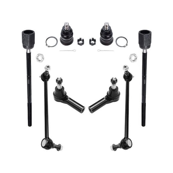 Front Ball Joint Sway Bar Link Tie Rod End Kit - Compatible with 1998 - 2007 Ford Taurus 1999 2000 2001 2002 2003 2004 2005 2006