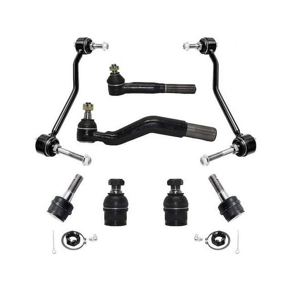 Front Ball Joint Sway Bar Link Tie Rod End Kit - Compatible with 2000 - 2005 Ford Excursion 2001 2002 2003 2004