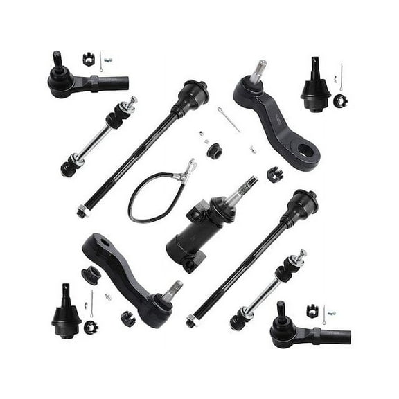 Front Ball Joint Sway Bar Link Tie Rod End Kit - Compatible with 2001 - 2006 Chevy Silverado 3500 2002 2003 2004 2005