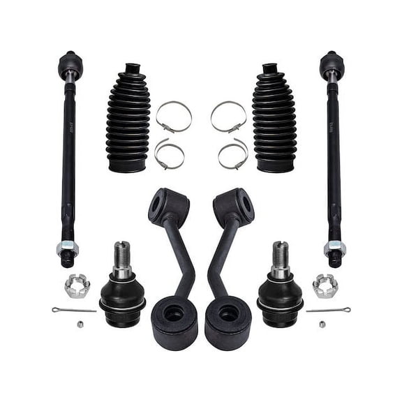 Front Ball Joint Sway Bar Link Tie Rod End Kit - Compatible with 2002 - 2006 Freightliner Sprinter 3500 Base 2003 2004 2005
